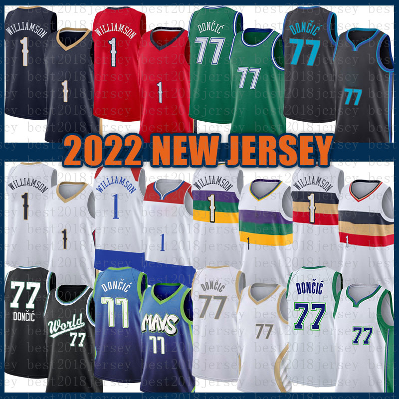 

Basketball Jersey 1 Luka Doncic Dirk Nowitzki 2022 2023 New 77 41 Mens Zion Green Williamson Blue, Jersey-xiaoniu