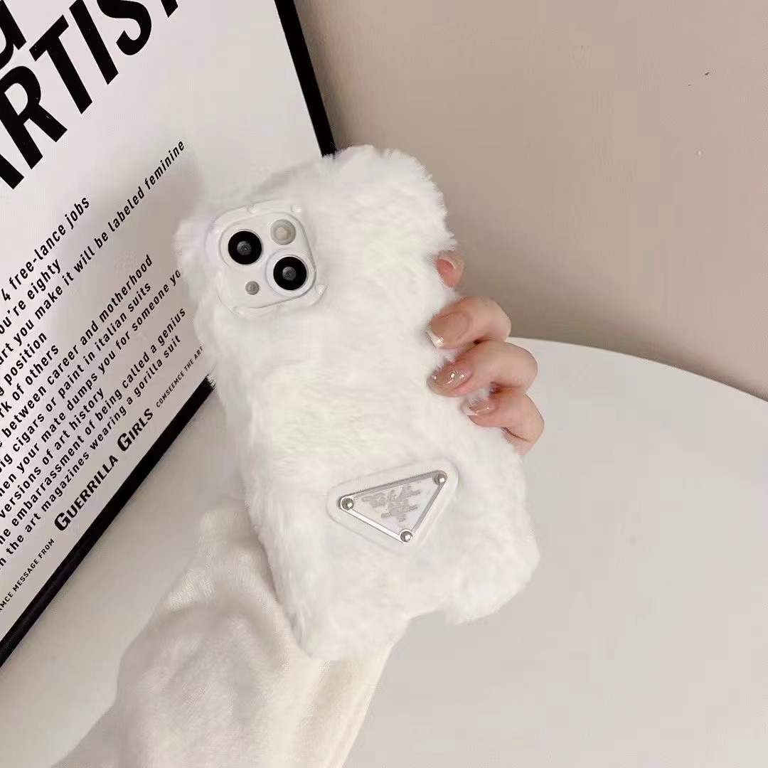 

Luxury Designer wool cloth with soft nap Phone Case 14promax 14pro Classic Letter Fashion Brand For iPhone 12promax 12pro 12 13ProMax xsmax xr 11promax covers, White