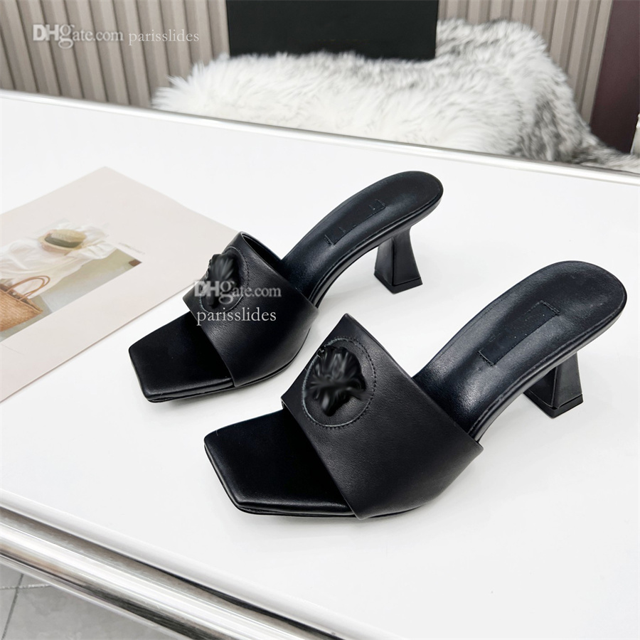 

Designer Sandals Fashion La Medusa Heel Sandals Woman Shoes H Flip-Flops Luxury Slippers Leather Slides dsff