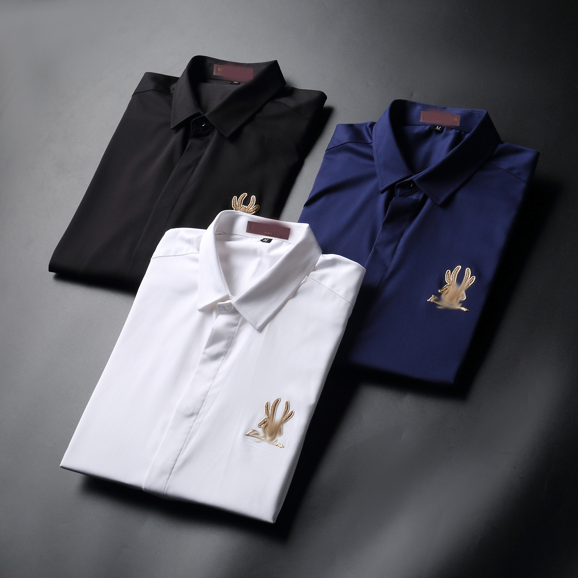 

designer Mens Dress Shirt casual Slim Silk T-shirt Long sleeve Casual business clothing plaid men asian szie -3XL #05, Colors