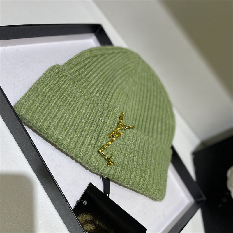 

Fashion Knitted Hat Men Women Winter Wool Beanie Designer Skull Caps High Quality Fitted Hats Classic Letter Knit Cap Mens Casual Bonnet, Y1