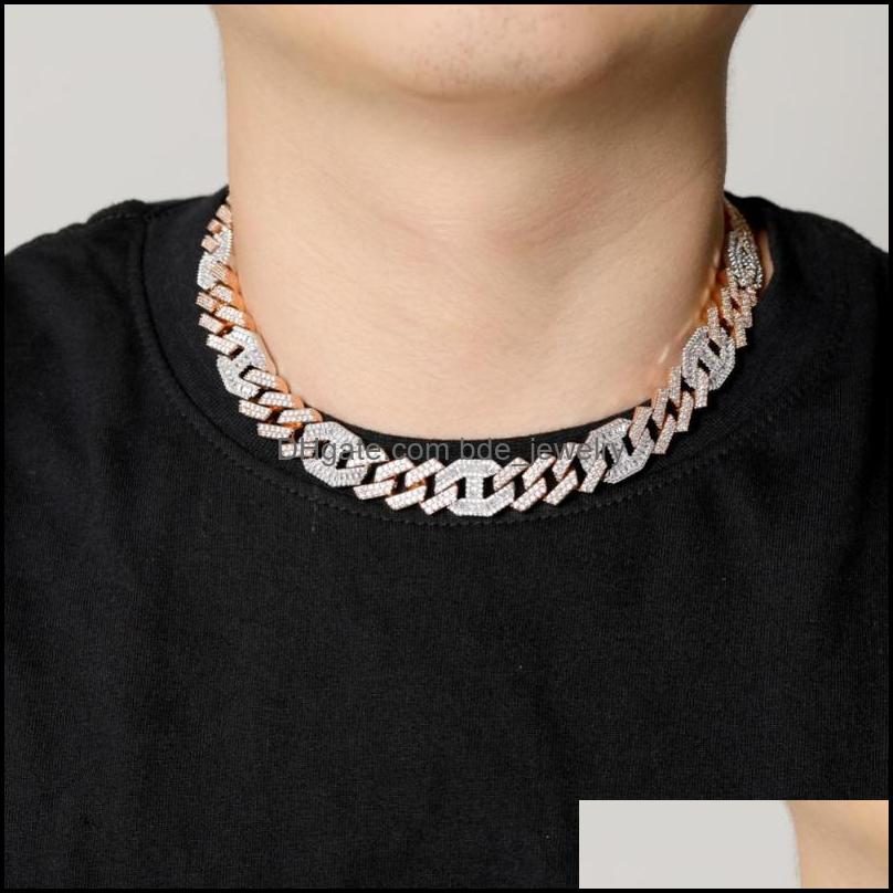 

Chains Chains 2021 Men 14Mm Iced Out Chain Zircon Miami Cuban Link Baguette Necklace Bling Hip Hop Jewelry Gold Sier Color 1630 Drop Dhtgt
