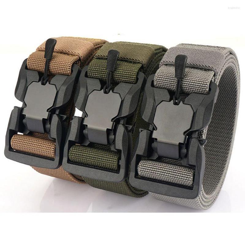 

Belts Function Quick-Release Durable Hunting Tactical Strap Magnetic Buckle Waistband Canvas Nylon Men's Military Belt, Picture shown