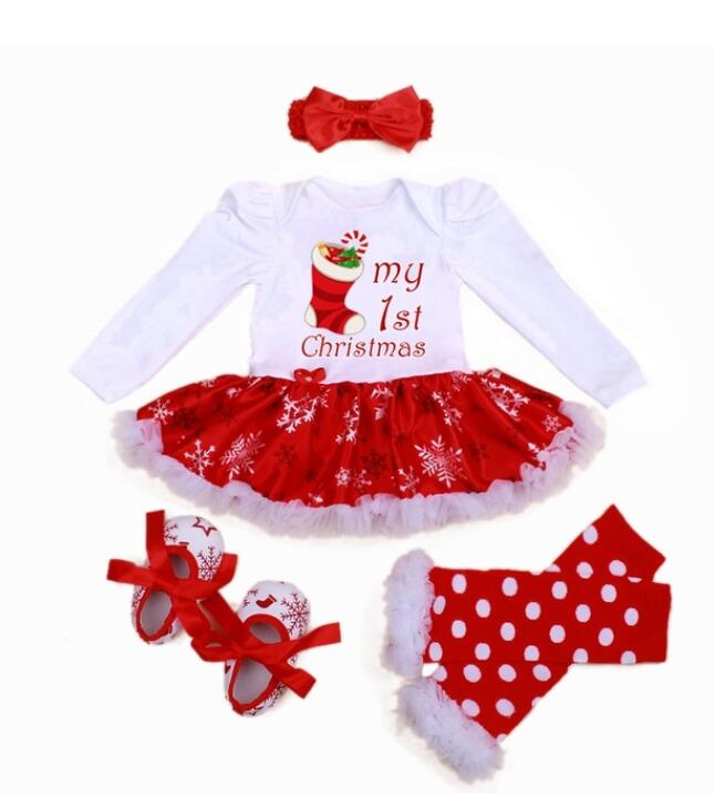 

Newborn Sets Baby Girls Clothes Rompers Shoes Headwear Infant Girl 4Pcs Clothing Clothes Toddler Outfit, #2