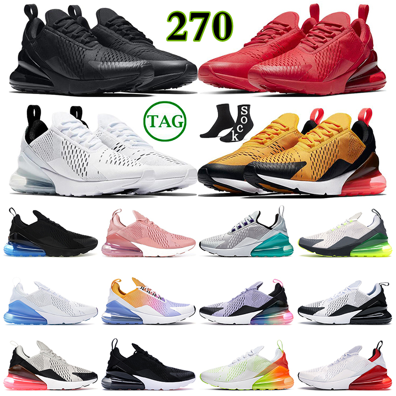 

OG 270 men women outdoor shoes 270s Triple Red Photo Blue Light Bone Platinum Volt Tiger Be True Barely Rose trainers sports sneakers