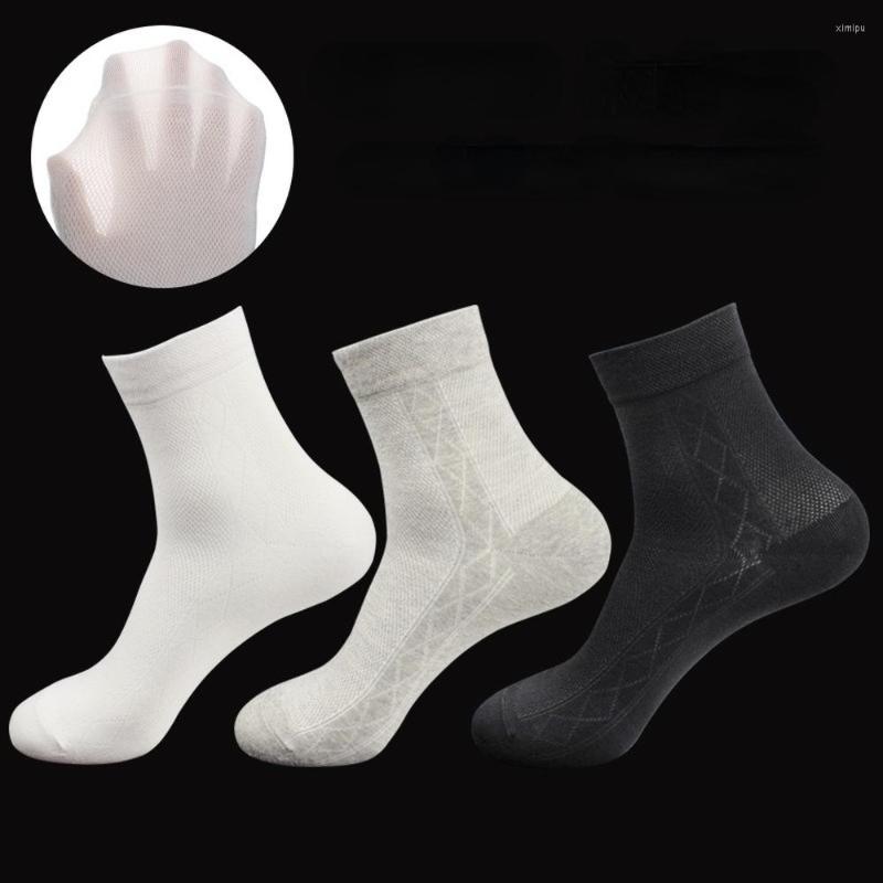 

Men's Socks 10 Pairs Cotton Business Men Fashion Solid Color Medium Tube Foundation Spring Summer Mesh Breathable Short