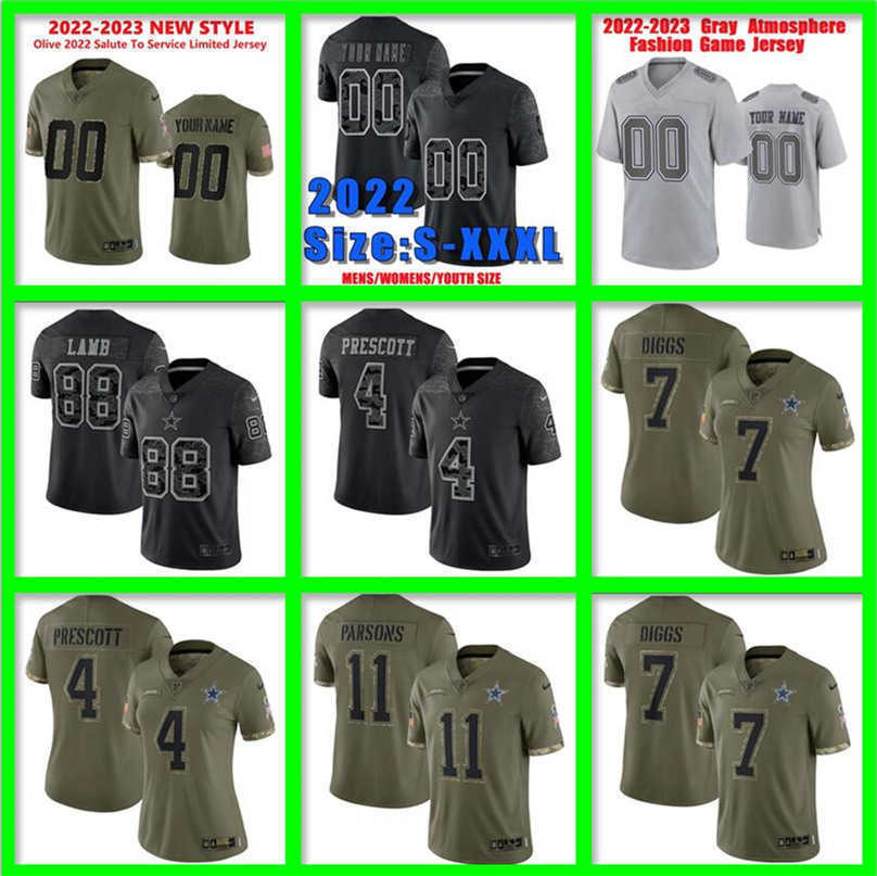 

Micah Parsons Ezekiel Elliott Jersey Tee Dallas''Cowboys''MEN Dak Prescott Ezekiel Elliott Trevon Diggs Custom WOMEN 2022 Salute To Service Black RFLCTV Jerseys, As photo