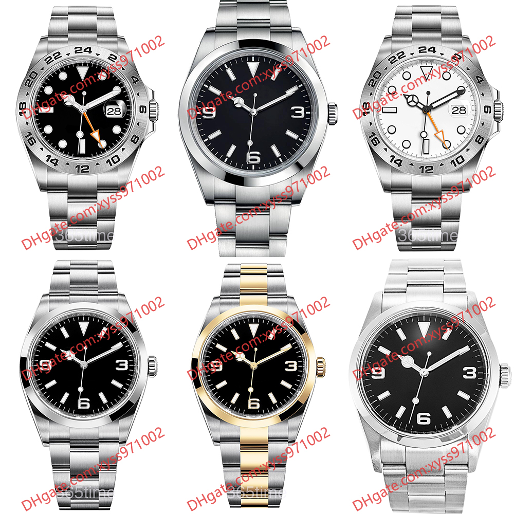 

6 Model Highquality watches 2813 automatic machine men's watch 42mm226570 black dial 124273 36mm watch gold stainless steel strap sapphire glass orange pointer, M124270 36mm