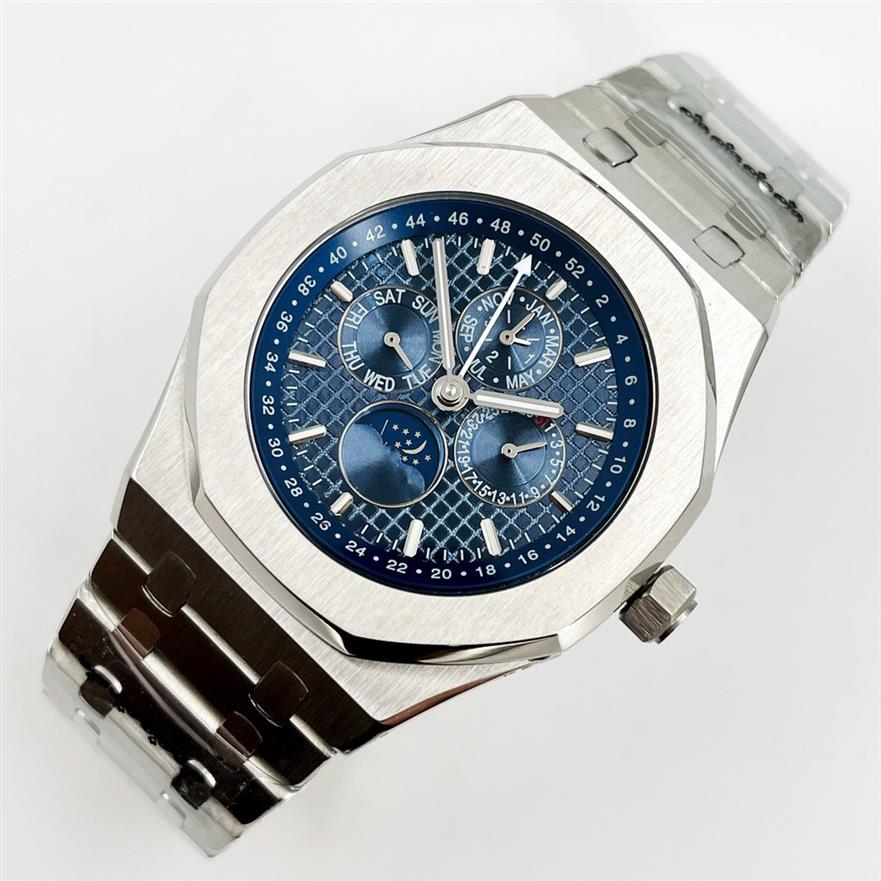 

Men's Fashion Watches 316L Stainless Steel Automatic Mechanical Watch 5A Grade Wristwatches luxury Moon phase Chronograph215w, Brand box