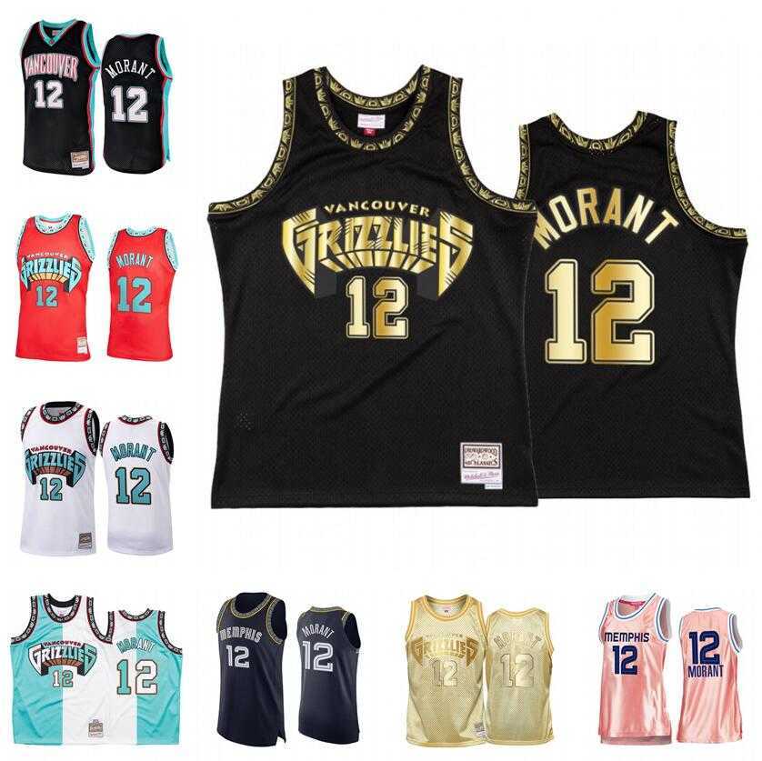 

Stitched Ja Morant basketball Jersey S-6XL Mitchell & Ness Mesh Hardwoods Classics retro version Men Women Youth jerseys 01, Stitched jersey