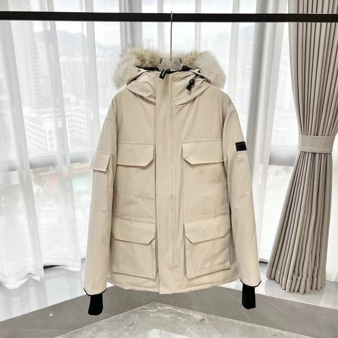 

Parkas Coats designer mens jackets Winter Down Coat Fashion Outdoor Windbreakers Couples Thickened Warm Waterproof Windproof Premium Fabric Coats Custom downs, Beige