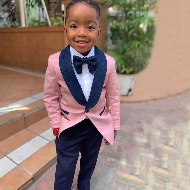 

Men's Suits Blazers Pink Children Suit Boy Tuxedos Kid Wedding/Prom 2 Piece Jacket Vest Pants Set Wedding Children's, Custom made from color chart
