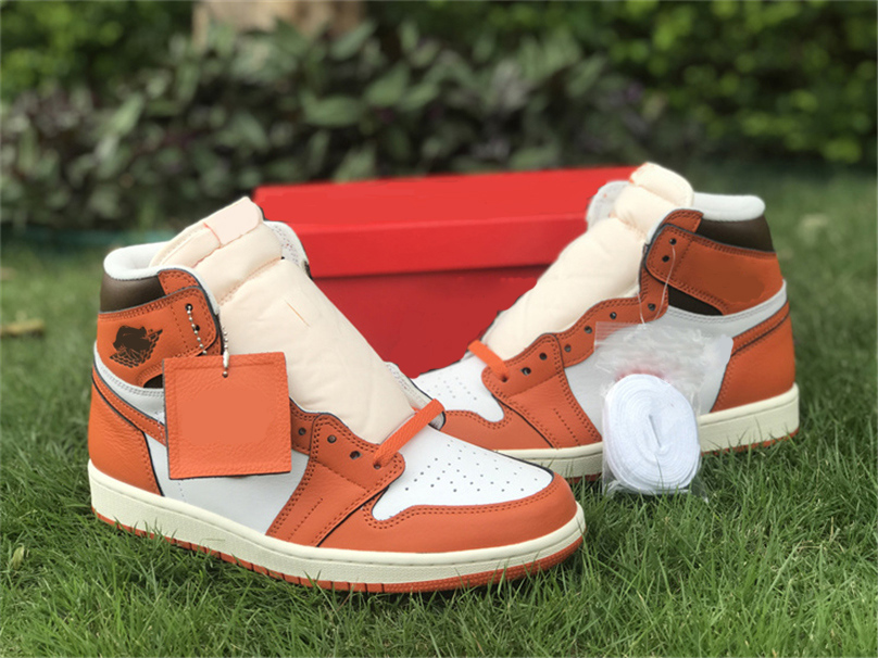 

New Release 1 High OG WMNS Starfish Athletic Shoes Men Women Gorge Green White Orange Varsity Red Lost Found Chicago Reimagined Outdoor Sneakers Size 36-47, 13