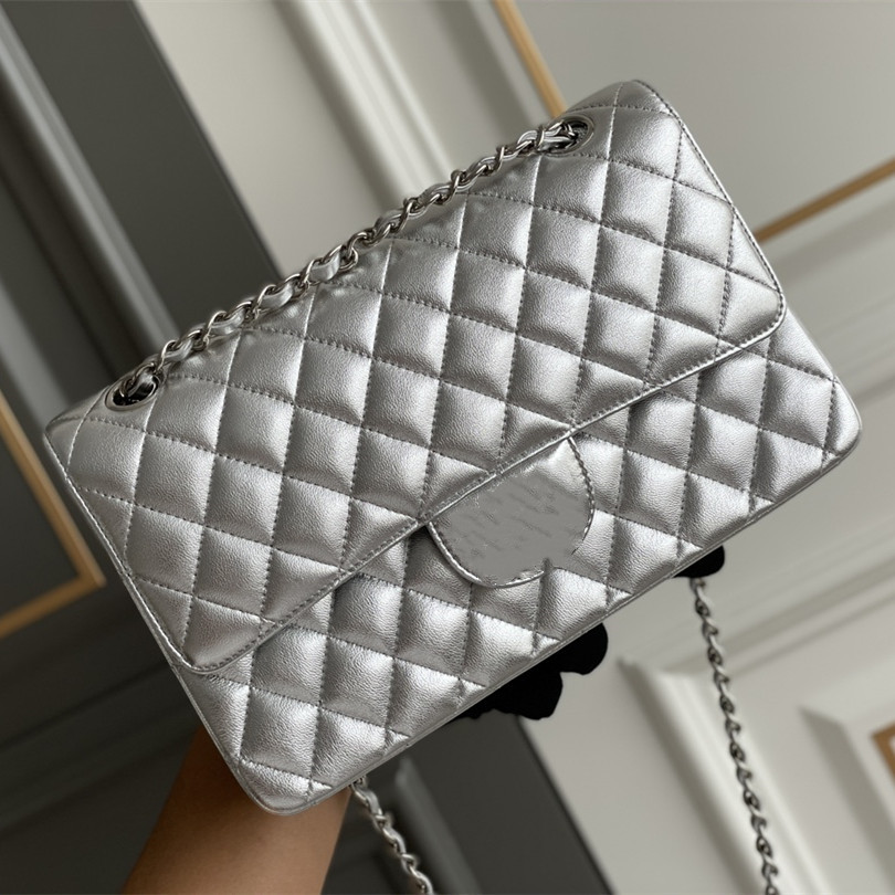 

Explosion womens bags silver handbags Luxury designer bag Top grade sheepskin women flap crush shoulder bag new lady France wallet