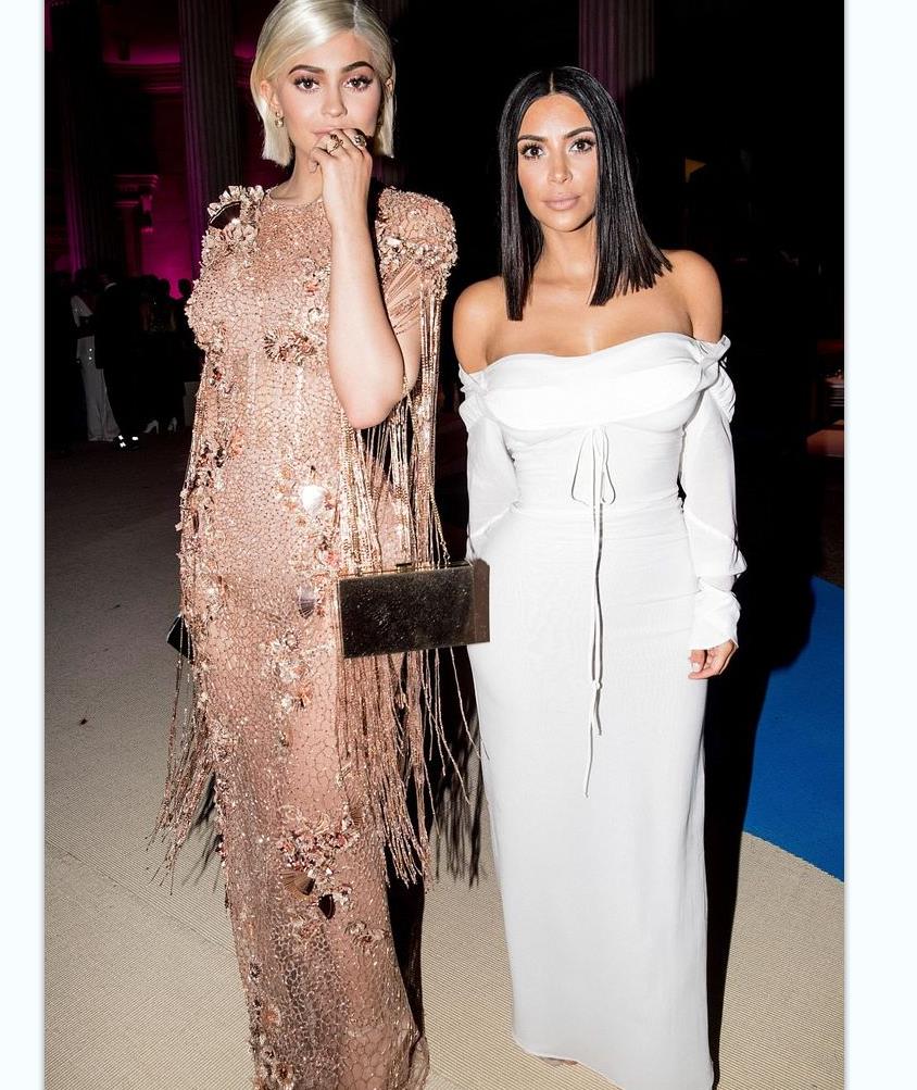 

Evening dress O-Neck Gold Long dress Lace Mermaid Long sleeve Tassel Appliques Kylie jenner Yousef aljasmi Women cloth, Same with picture