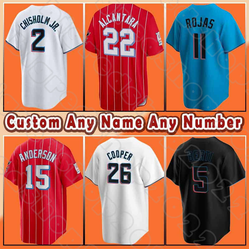 

Marlins Sandy Alcantara Baseball Garrett Cooper 2022 City Connect Miami Jersey Miguel Rojas Brian Anderson Jon Berti Joey Wendle Jacob Stallings Jazz Chisholm Jr, Custom men (m l y)