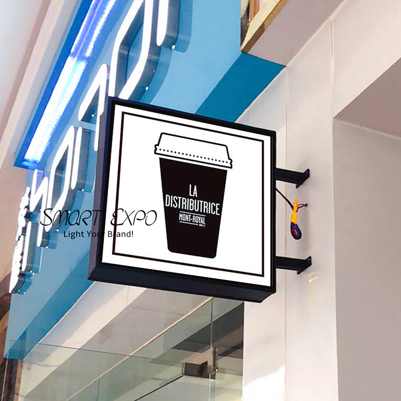 Outdoor Lightbox Sign 40x60cm Advertising Display Board Waterproof Double Sided Magnetic Panels Wall Projection Mounting with Wooden Case Packing-image-816479659