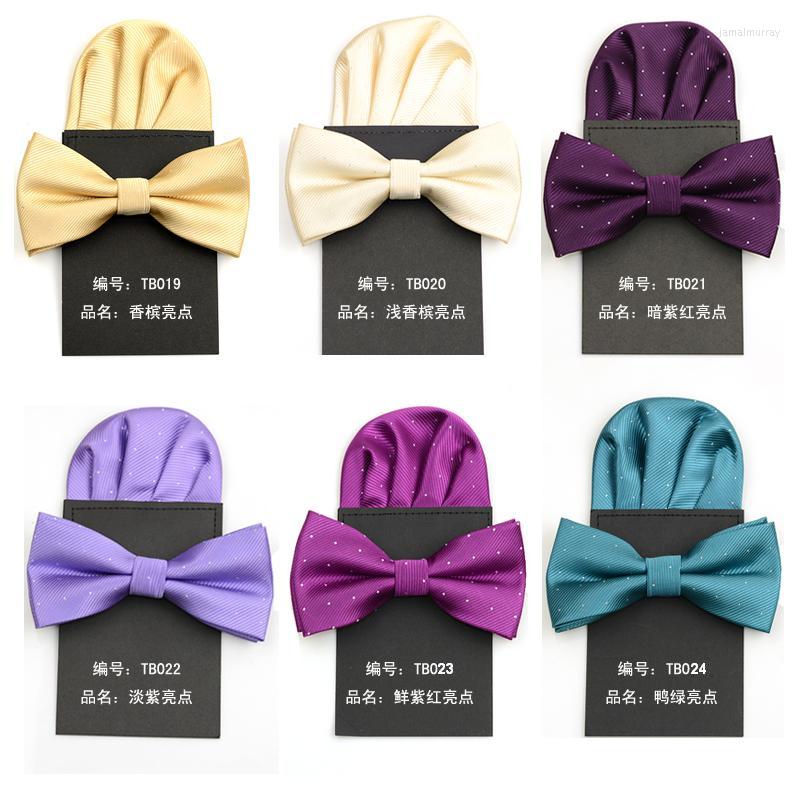 

Bow Ties Bowtie For Men Gravata Pocket Square Handkerchief Neck Tie Set