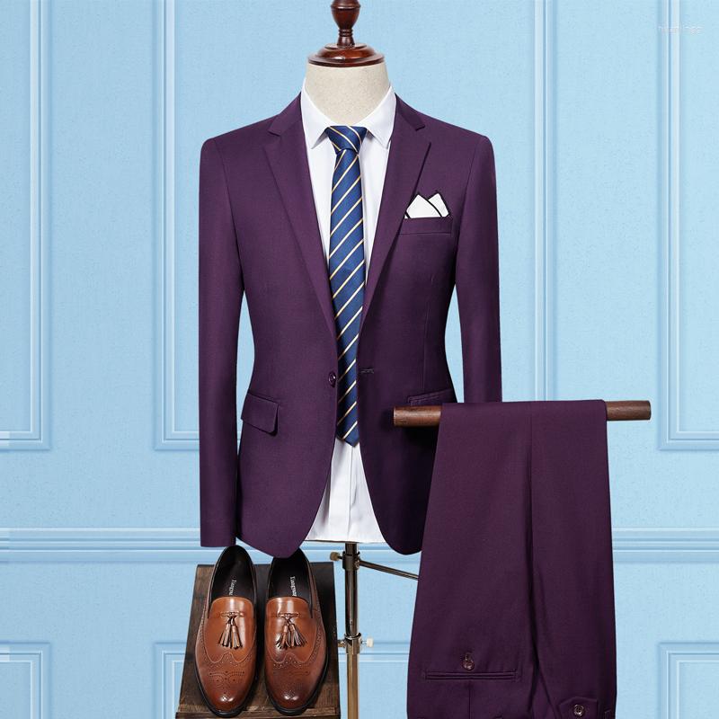

Men's Suits 5XL Luxury 2 Piece Men's Wedding Suit Fashion Slim Solid Color Business Office Sets Large Size Men Blazer Pants, Black