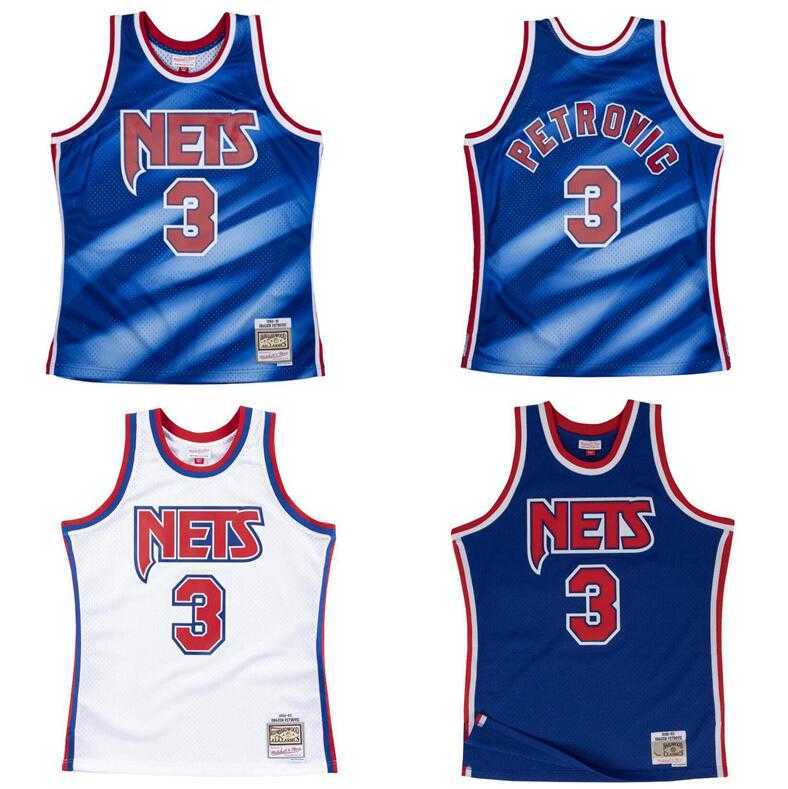 

Stitched Drazen Petrovic basketball Jersey S-6XL Mitchell & Ness 1992-93 Mesh Hardwoods Classics retro version Men Women Youth jerseys, Stitched jersey