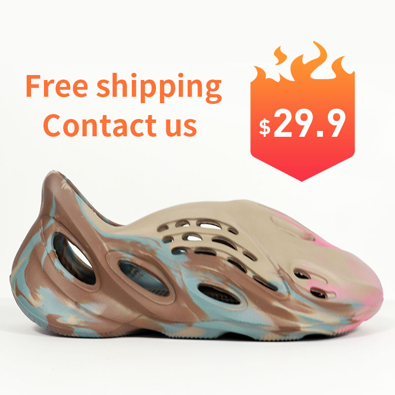 

Designer slide Sandals Slippers Men Women Cream Clay slides Shoes Ochre Vermillion MXT Moon Gray MX Mineral Blue Bone White Pure Resin slides big size 36-46, 21