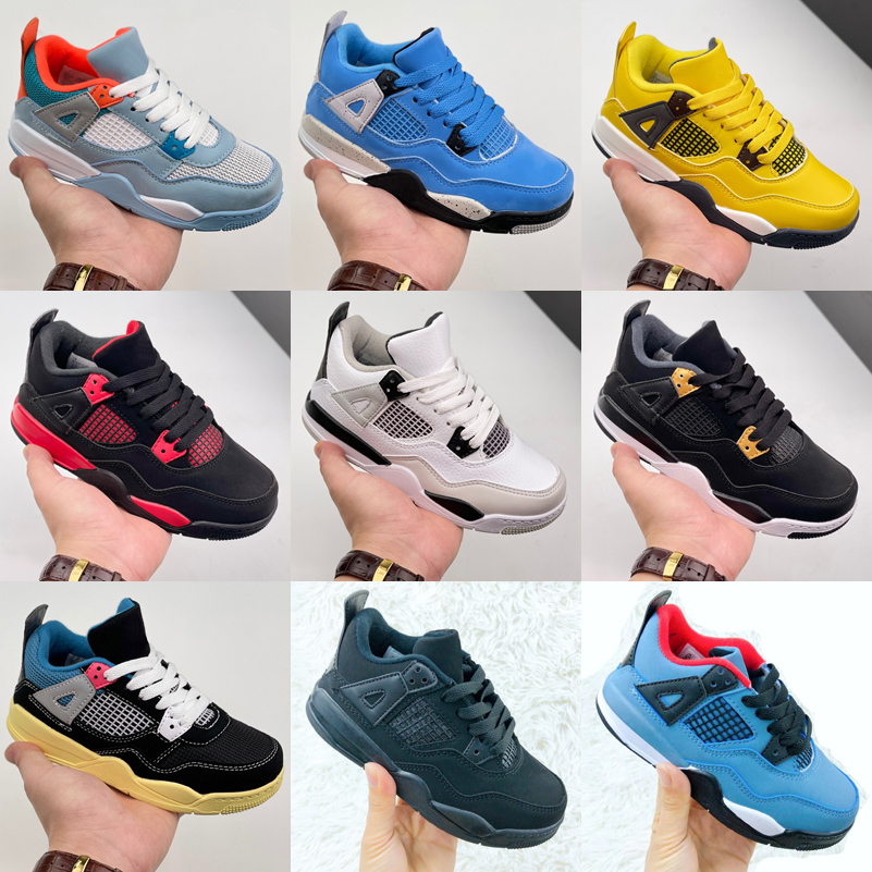 

Kids Jumpman 4 Basketball Shoes 30th Anniversary Uni on x Desert Moss Taupe Haze University Blue IV Noir Brigade Blue Guava Ice Sophomores Album Toddler size 6C-3Y 22-35, As photo 9