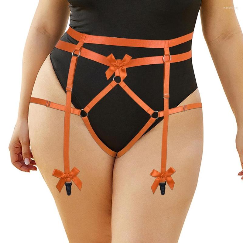 

Garters Sexy Lingerie Women's Underwear Harness Fashion Exotic Costumes Goth Thigh Bondage Garter Belt Stockings Suspenders Plus Size, Dmp0028-oyellow