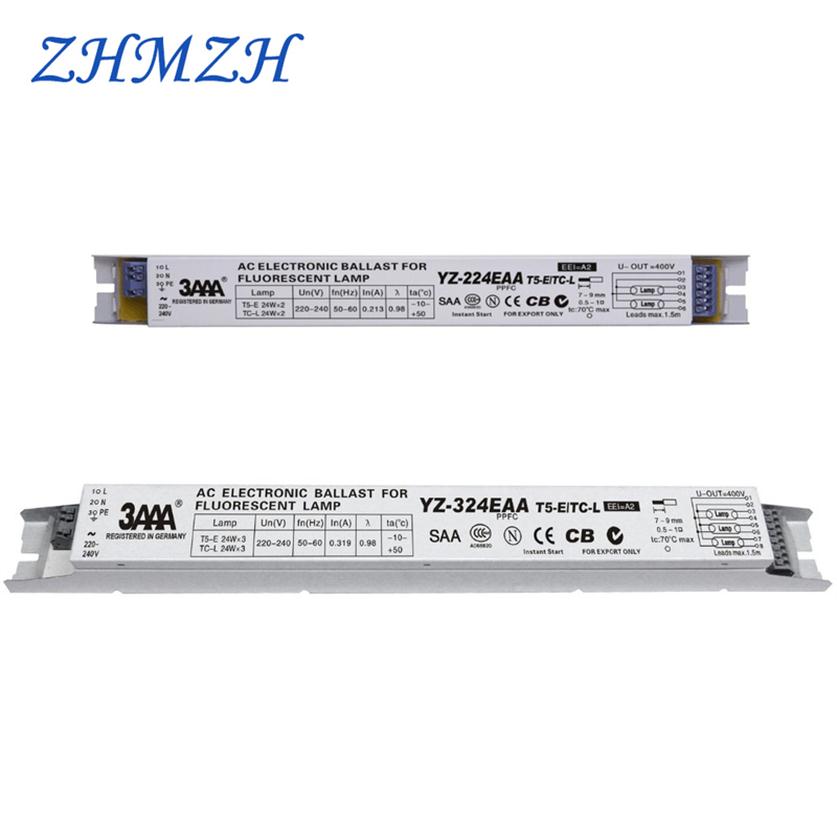 

3AAA YZ224EAA YZ324EAA T5E 220V 2x24W 3x24W Electronic Ballasts For HO Tube Fluorescent Lights rium Lamp Rectifier Y200917291L