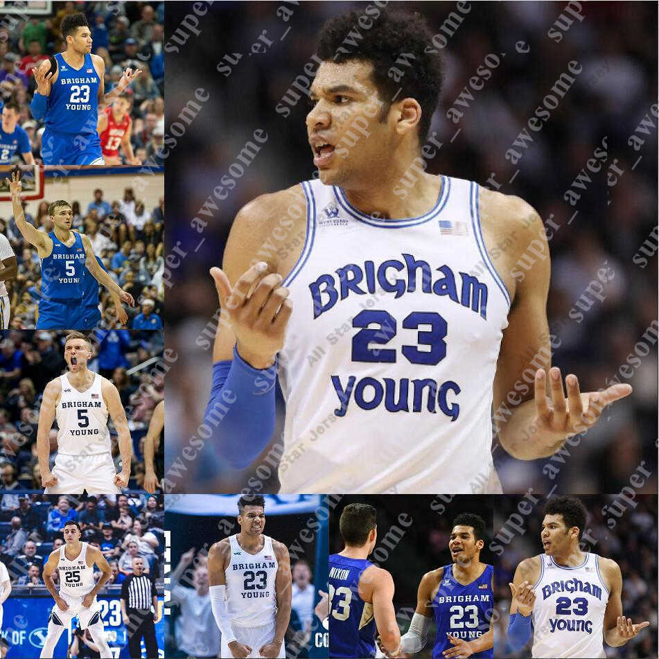 

Basketball Jerseys BYU Cougars Basketball Jersey Alex Barcello Te'Jon Lucas Spencer Johnson Fousseyni Traore Seneca Knight Caleb Lohner Gavin Baxter Trevin, White