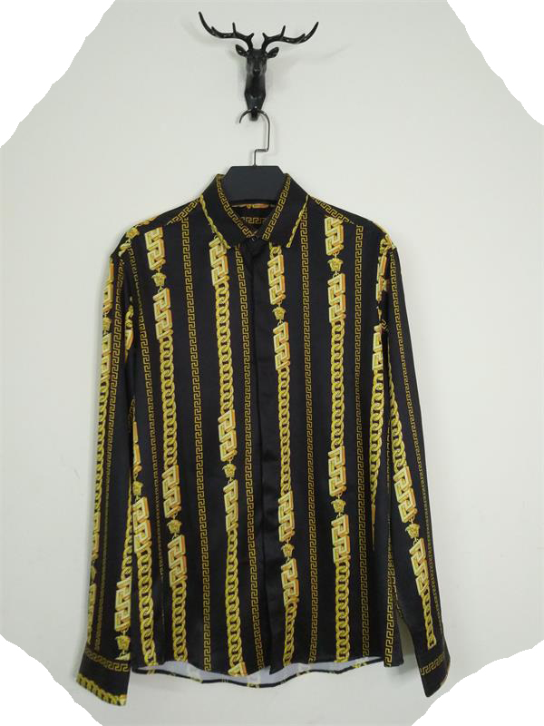 

Men's Tops Floral Printed Shirts Long Sleeve Fashion Business Slim Fit Holiday Slim Men Shirt New -XXXL #01, Customize