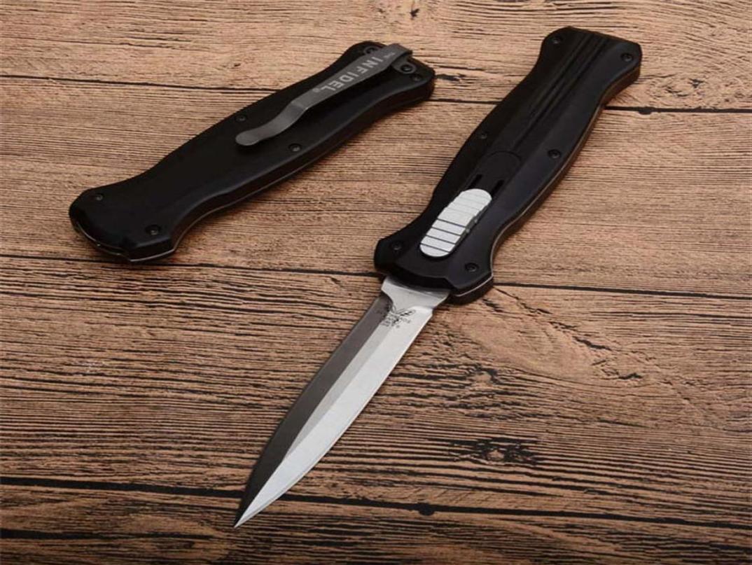 

Machined Benchmade BM3300 Infidel Automatic knives D2 Steel EDC Pocket BM42 Tactical gear Survival knife with sheath 3310339c1160289