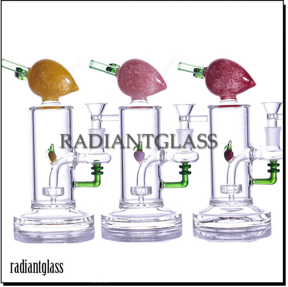 

Hookahs Mini Glass Bong 7.87inch Fruit Bongs 5mm thick smoking water pipe with 14mm glass bowl