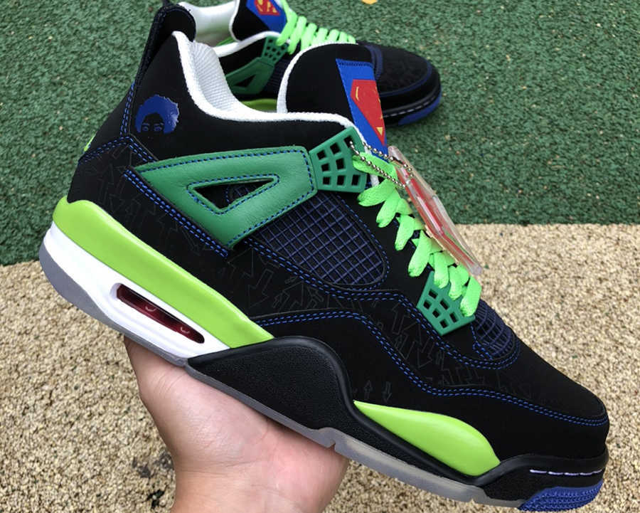 

2023 Top Quality Jumpman 4s Doernbecher Basketball Shoes 4 Black Old Royal Electric Green White outdoor running trainers sports Sneakers With box