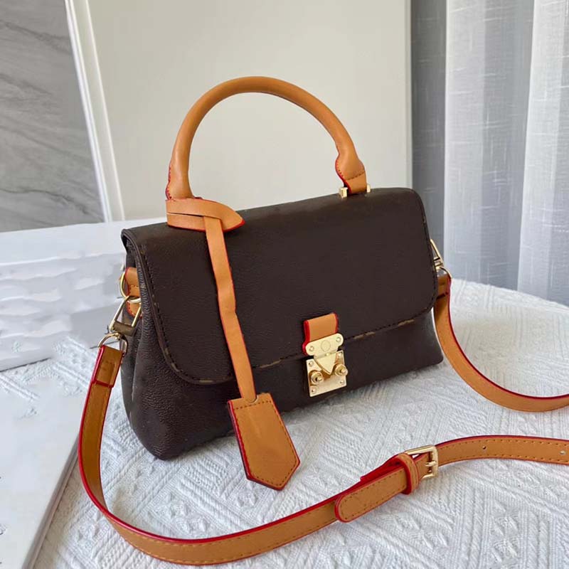 

New fashion handbag One shoulder messenger bag Classic flower dinner bag Suitable for daily use # p69, Brown flower