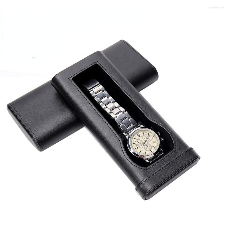 

Watch Boxes PU Leather Black High-grade Drawer Type Packing Box