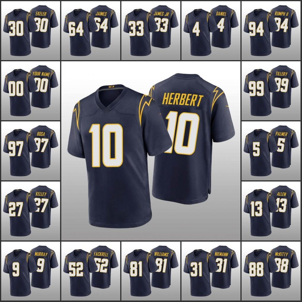

Jersey Custom Los Angeles''Chargers''Men #13 Keenan Allen 30 Austin Ekeler 33 Derwin James 97 Joey Bosa 10 Justin Herbert''NFL''Women Youth Navy, 15