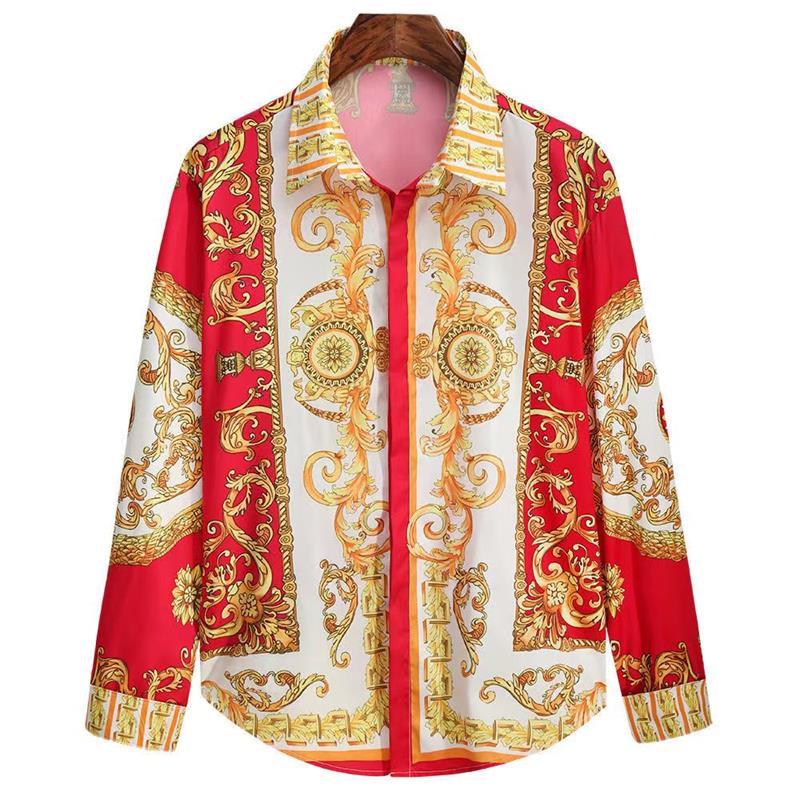 

Men's Business shirt 3D printing loose oversize shirt youth floral casual trend versatile top men M-4XL, Customize