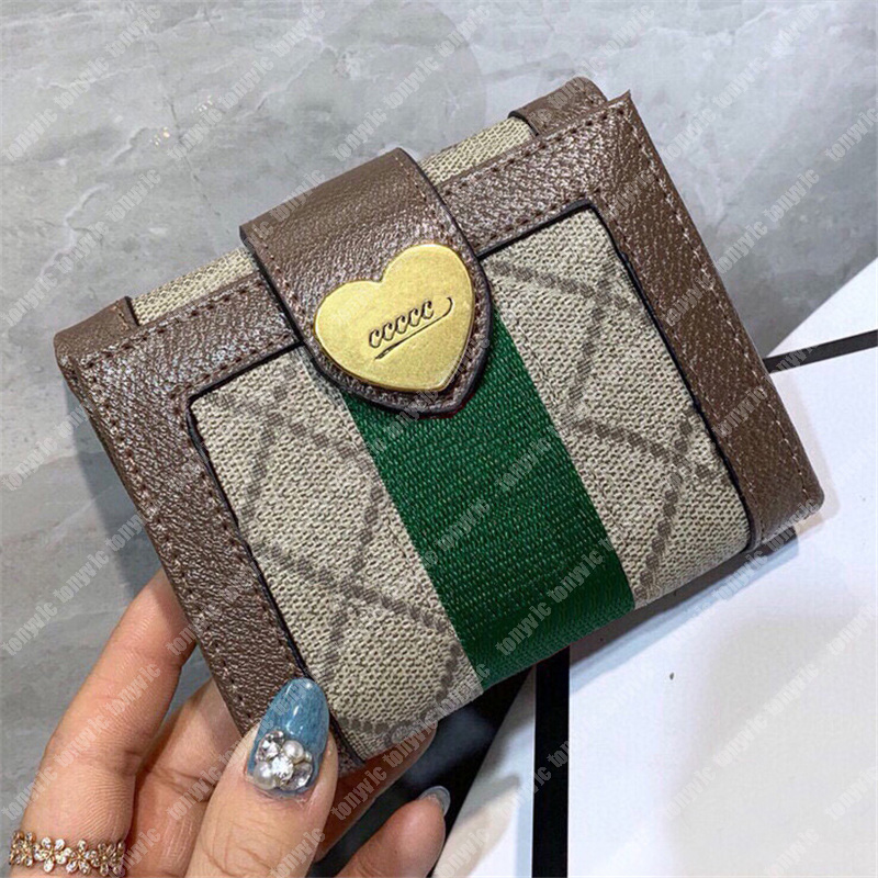 

Designer Wallet For Women Leather Ladies Luxury Wallet G Designers Purse Heart Buckle Credit Card Holders PVC Purses