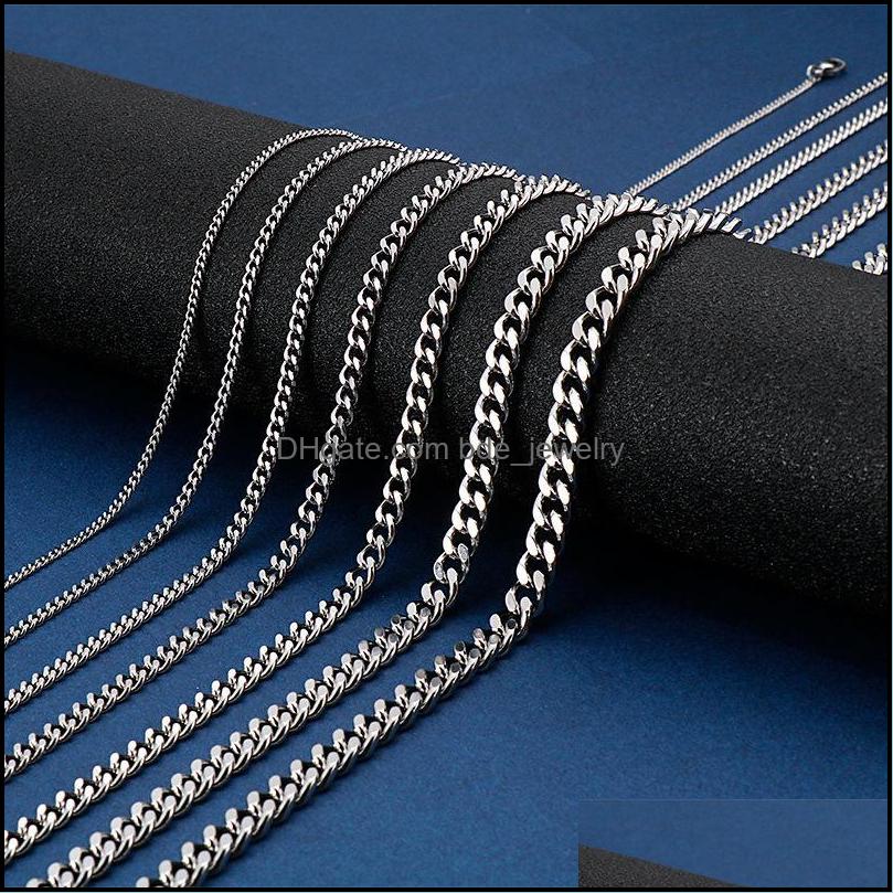 

Chains Chains Sanlan Basic Punk Stainless Steel Necklace For Men Women Curb Cuban Link Chain Chokers Vintage Black Gold Tone Solid M Dhzf8