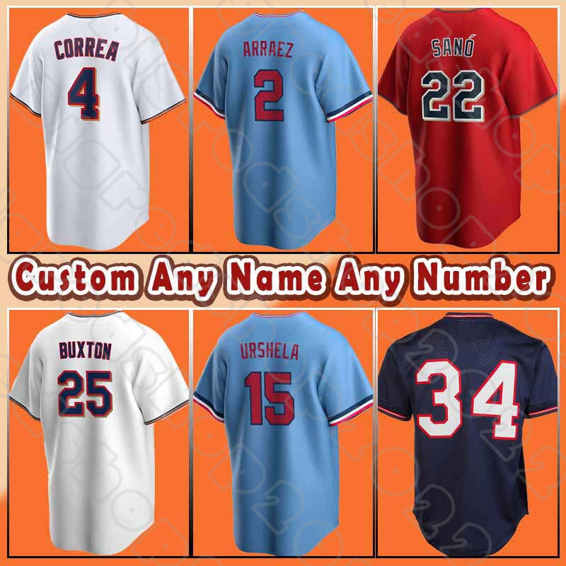 

Twins Byron Buxton Luis Arraez Baseball Carlos Correa Jerseys Miguel Sano Jorge Polanco Minnesota Gio Urshela Gary Sanchez Sonny Gray Max Kepler Harmon Killebrew, Custom men (s c)