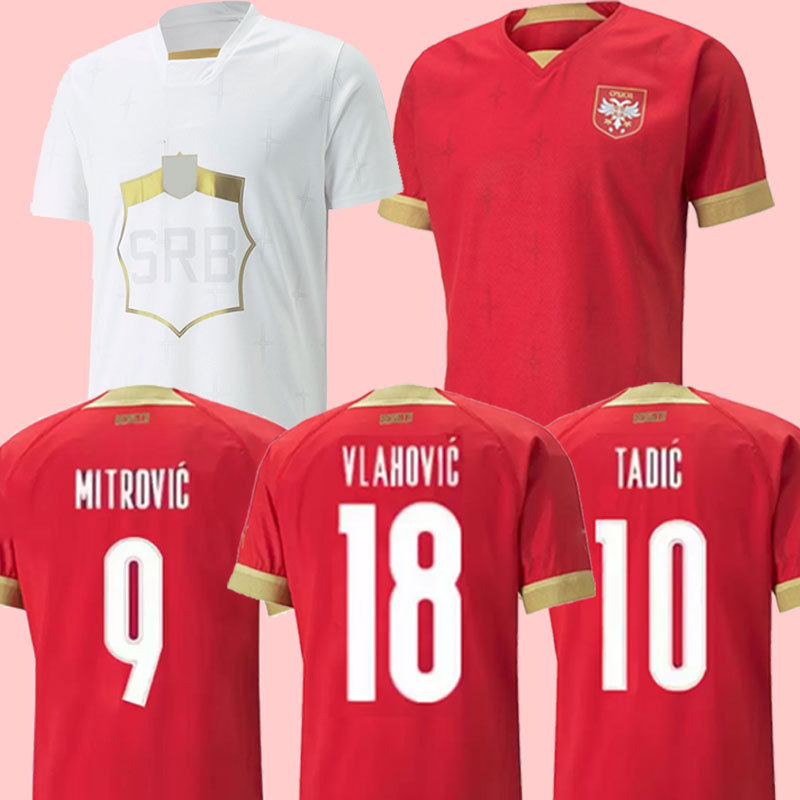22 23 Serbia Soccer Jersey 2022 2023 MILIVOJEVIC MITROVIC TADIC JOVIC KOLAROV Kostic Vlahovic SERGEL MATIC national football team Uniforms Men Sh-image-769329268