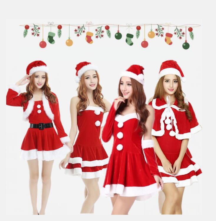 

women's Party Dresses Christmas Costume costume Sexy cos bar prom girl santa claus clothes suit