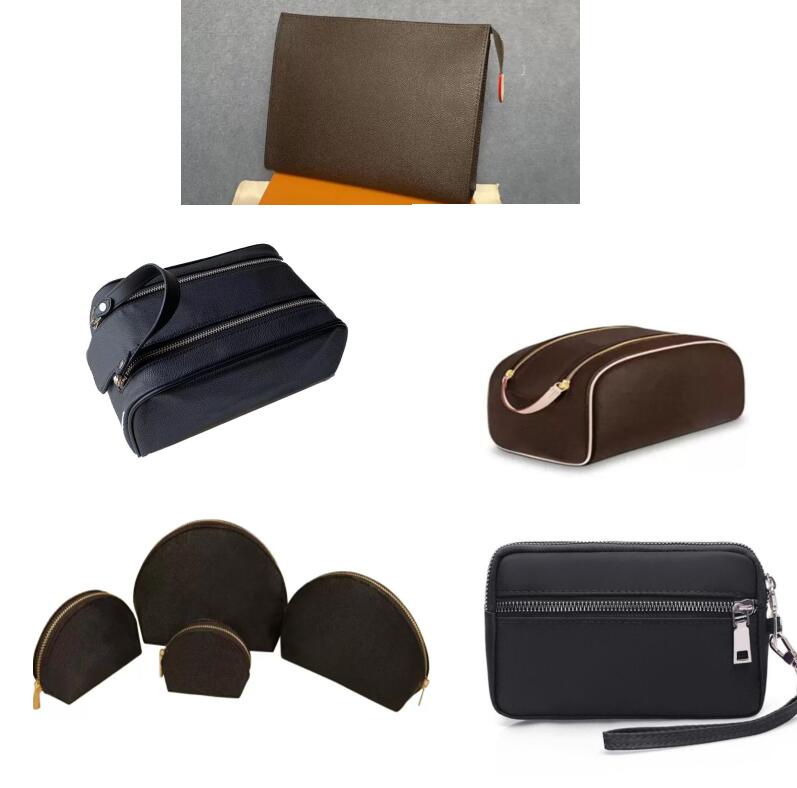 

2022 Makeup Bags Designer Toiletry Pouch Cosmetic Women purse Designers Cases Make Up Bag Lady Travel-Bags Clutch Handbags Purses Large Capacity with, 066 brown flower