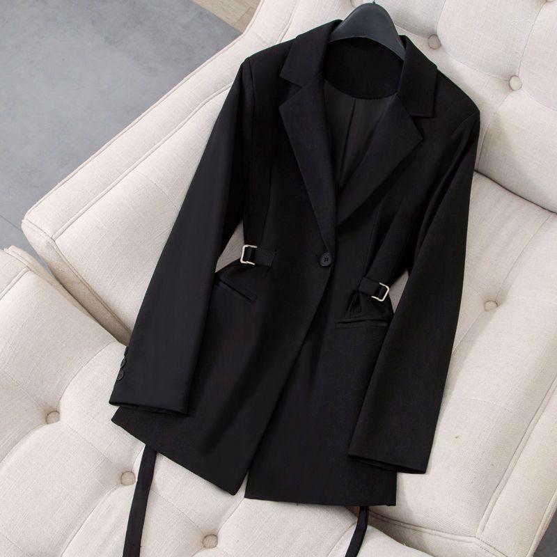 

Women's Suits Women's Black Suit Coat Hepburn Wind Jackets Long Sleeve Top Slim Fit Coats Korean Fashion