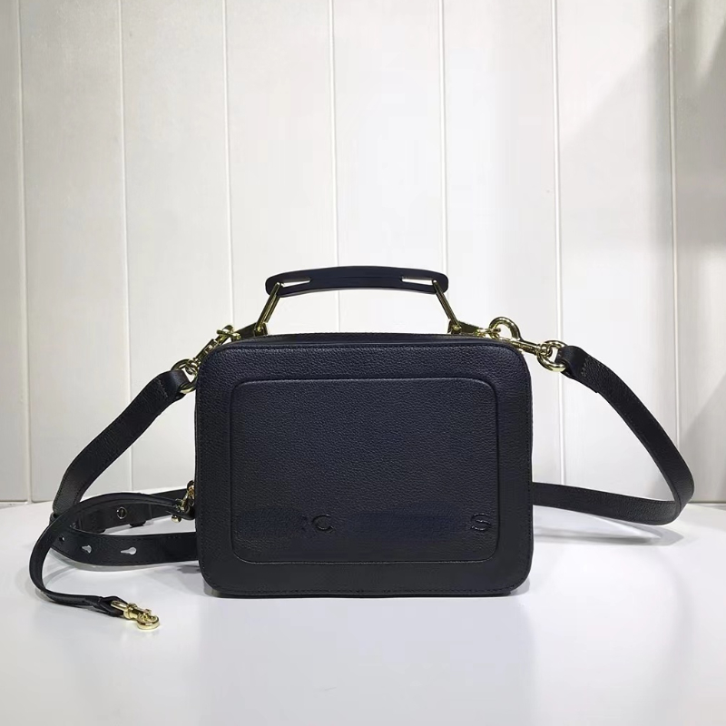 

Fashion Box Bag Designer Crossbody Bags Small Flap Black Genuine Leather Cowskin Retro Bag