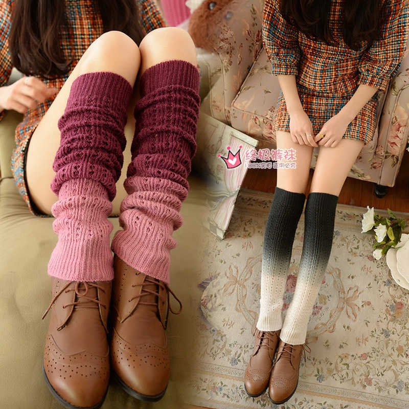 

Socks Hosiery Soft Cashmere Gradual Colors Heap Foot Sleeves Autumn And Winter Warm Knitted Leg Warmers Fashion Personality Boot Troopers T221107