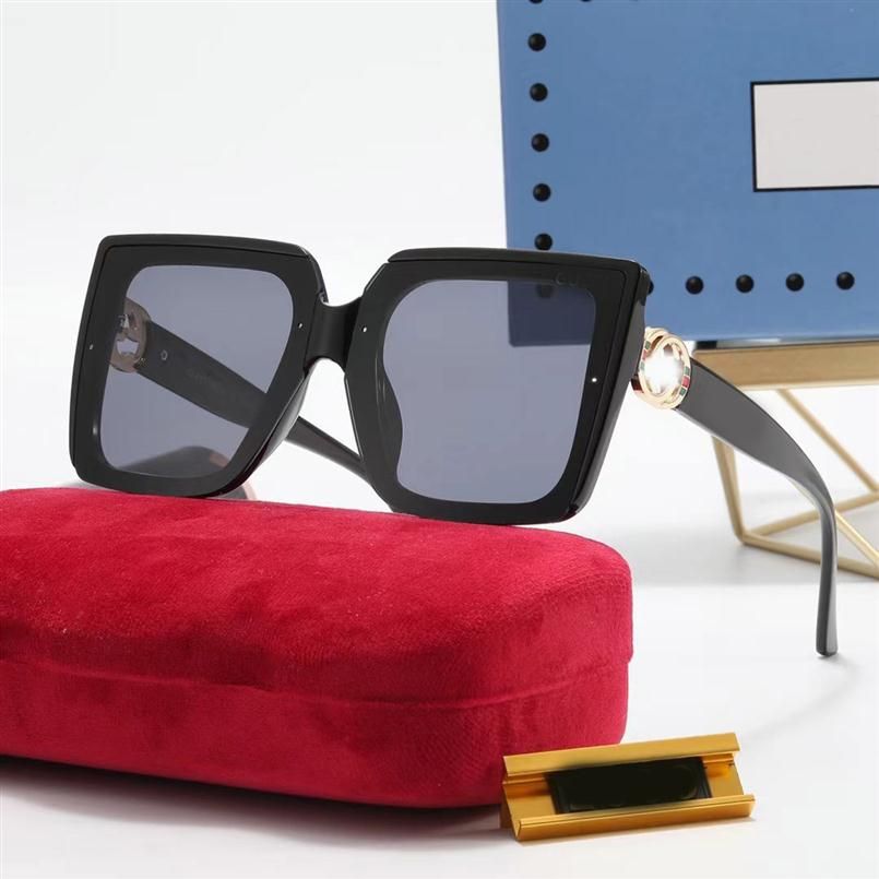

2022 Fashion New sunglasses Luxury Famous G Brand Designer Shades Square Women Sunglass Big Size Frame Sun Shades Glasses Men UV400223i