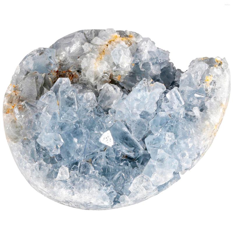 

Jewelry Pouches TUMBEELLUWA Natural Blue Celestite Crystal Cluster Irregular Minerals Gemstone Specimen Nordic Home Ornaments Table Decor