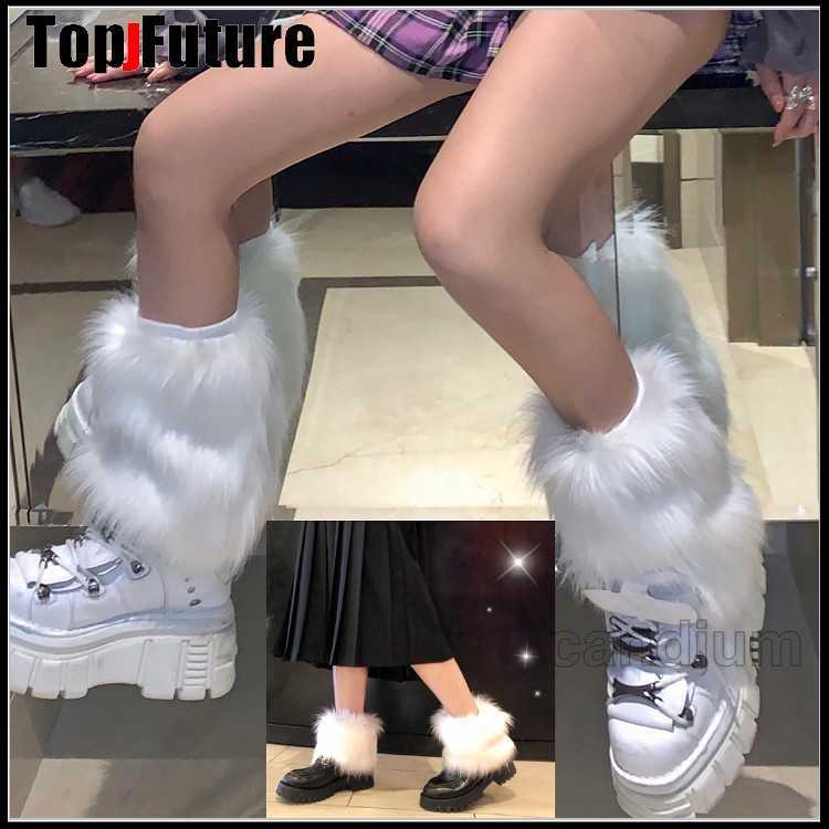 

Socks Hosiery 15CM 25CM Japanese JK uniform night style Korean Lolita girls'Imitation fur white short leg cover JK Yuansu hosiery LEG warm T221107, Black
