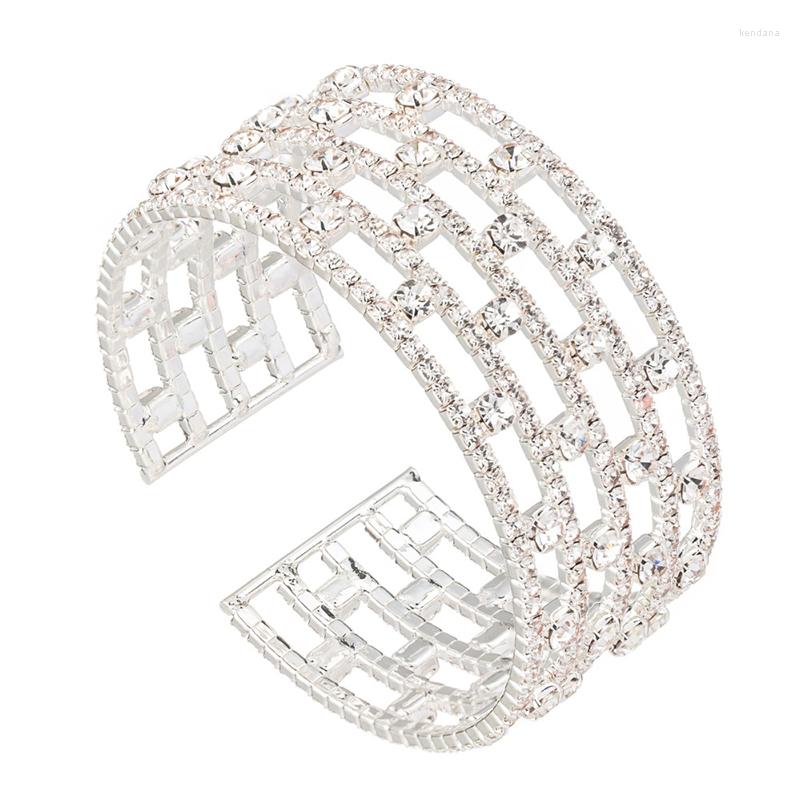 

Link Bracelets YFJEWE Crown Charm Wrist Chain Valentine's Gift Crystal Bangle Women B249